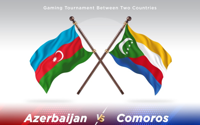 Azerbeidzjan versus Comoren Two Flags