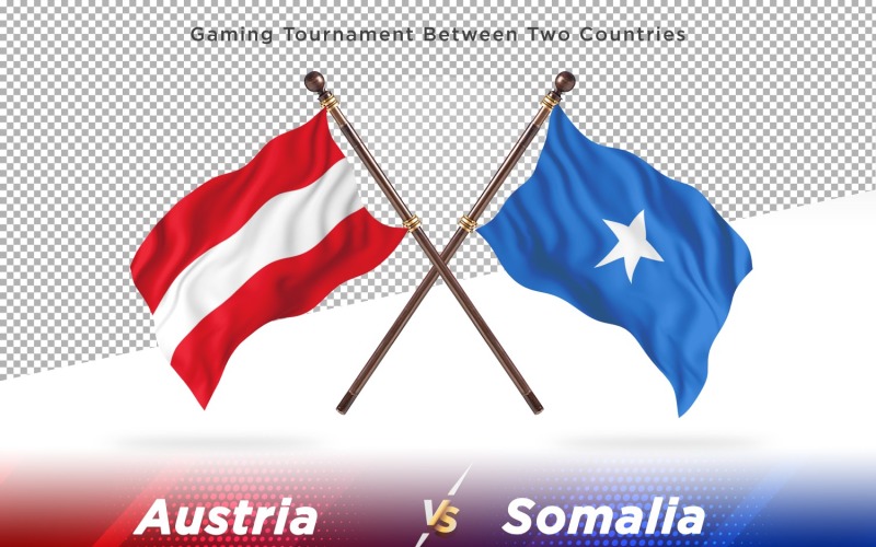 L'Autriche contre la Somalie deux drapeaux