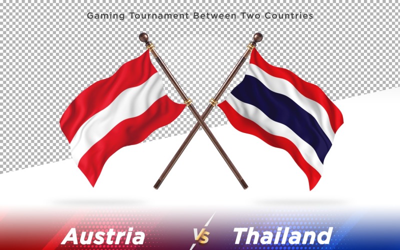 Oostenrijk versus Thailand Two Flags