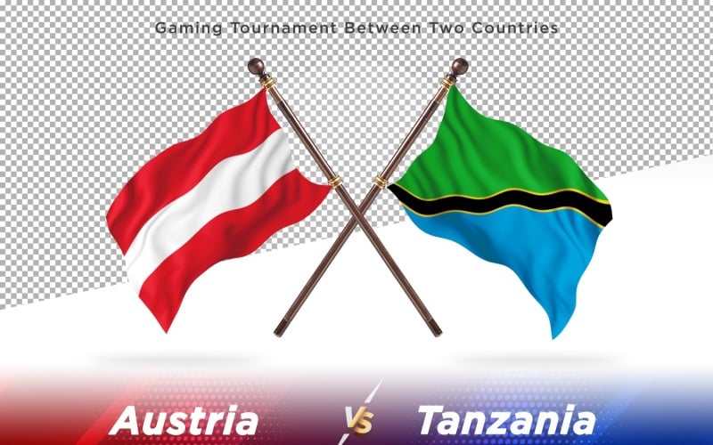 Österreich gegen Tansania Two Flags