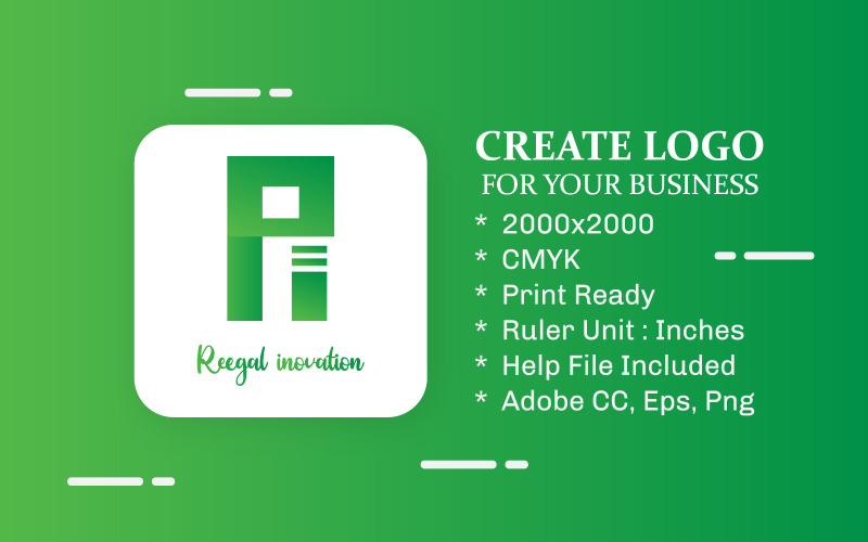Modèle de logo de lettre R créatif