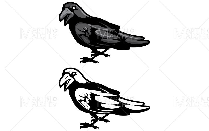 Svart korpsymbol vektorillustration