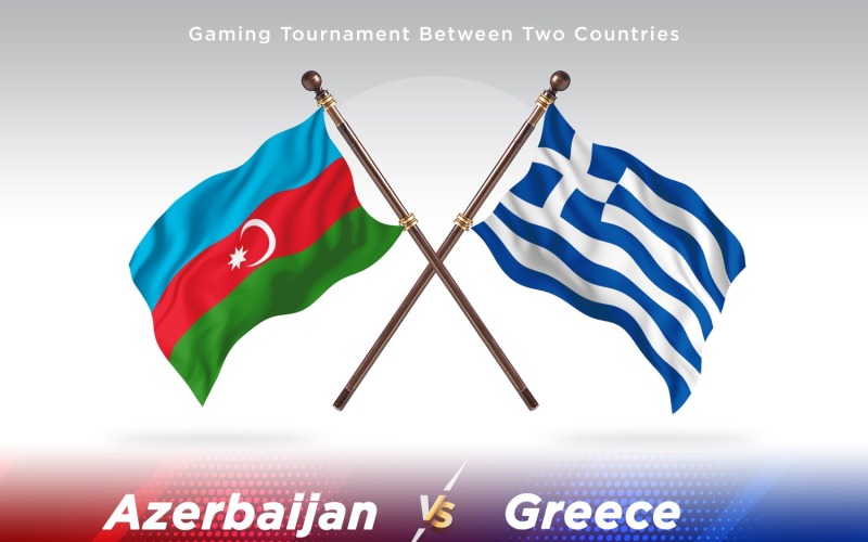 Azerbaijão contra Grécia Two Flags