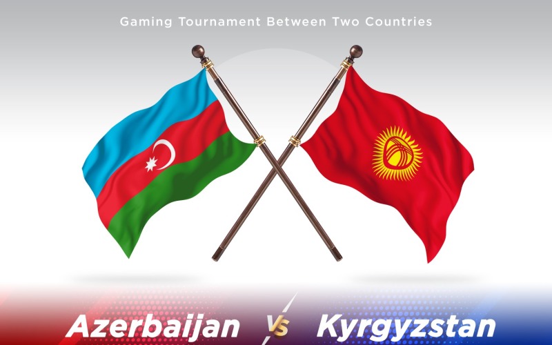 Ázerbájdžán versus Kyrgyzstán dvě vlajky