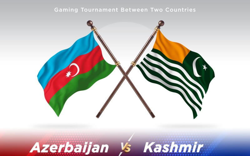 Azerbajdzjan kontra Kashmir två flaggor