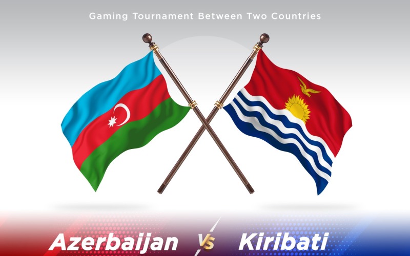 Azerbajdzjan kontra Kiribati två flaggor