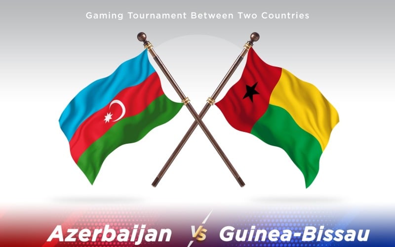 Azerbeidzjan versus Guinee-Bissau Two Flags