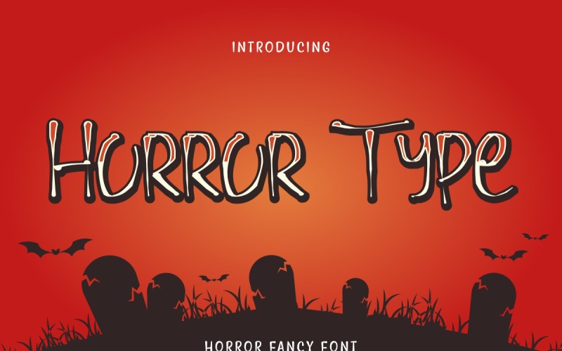Horror típusú Fancy Display betűtípus