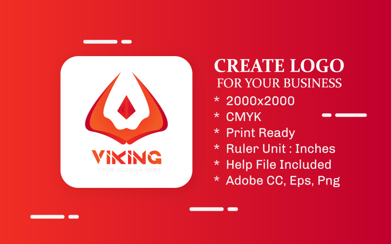 Modèle de conception de logo d'entreprise Viking