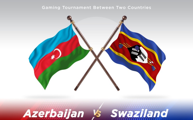 Azerbaïdjan contre Swaziland deux drapeaux