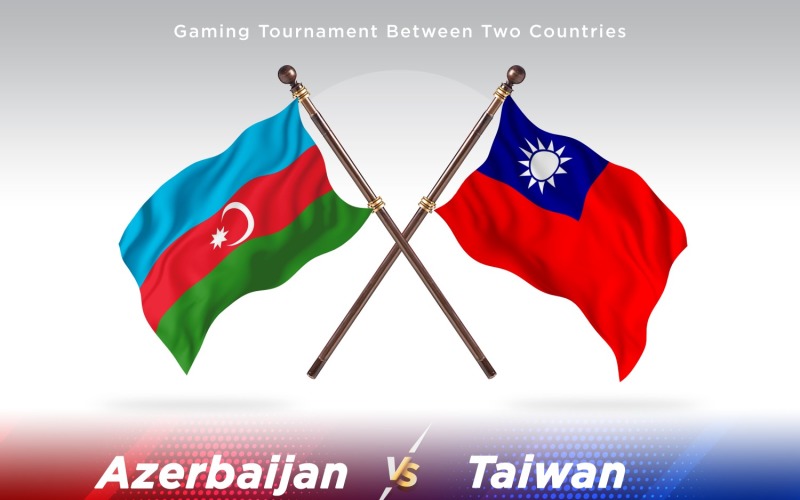 Azerbaijão contra Taiwan Two Flags