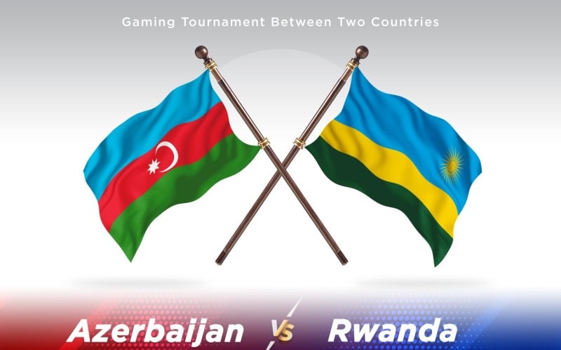 Azerbaiyán contra dos banderas de Ruanda