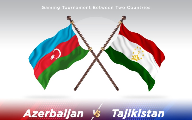 Ázerbájdžán versus Tádžikistán dvě vlajky
