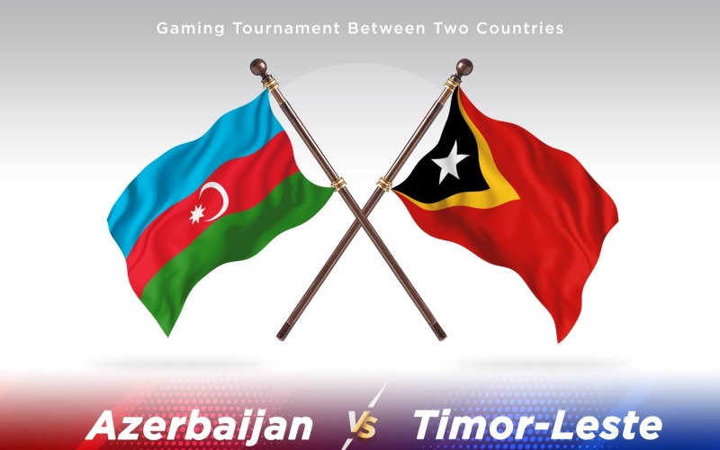 Azerbajdzjan kontra Timor-Leste två flaggor