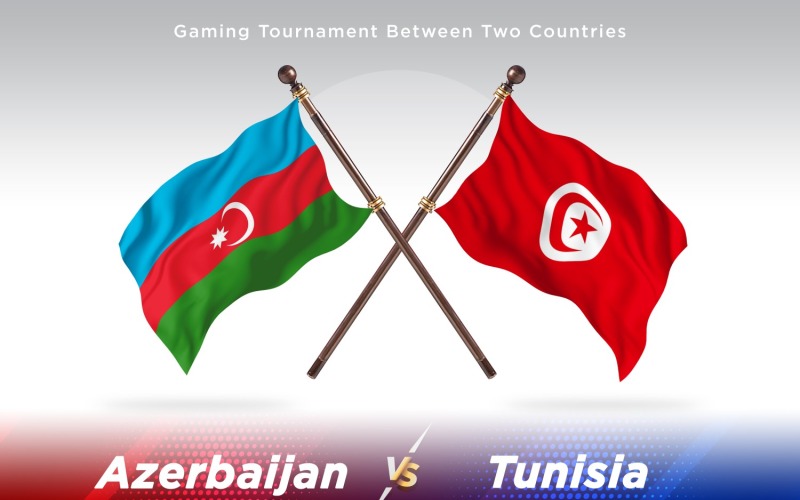 Azerbajdzjan kontra Tunisien Två flaggor