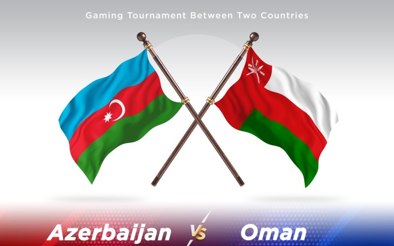 Azerbajdzsán kontra Omán két zászló