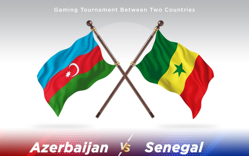 Azerbeidzjan versus Senegal Two Flags