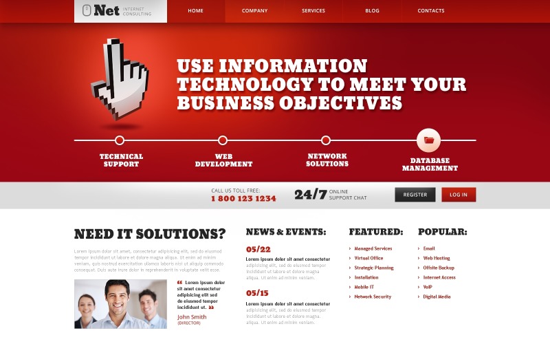 Darmowy responsywny internetowy motyw WordPress i szablon strony internetowej