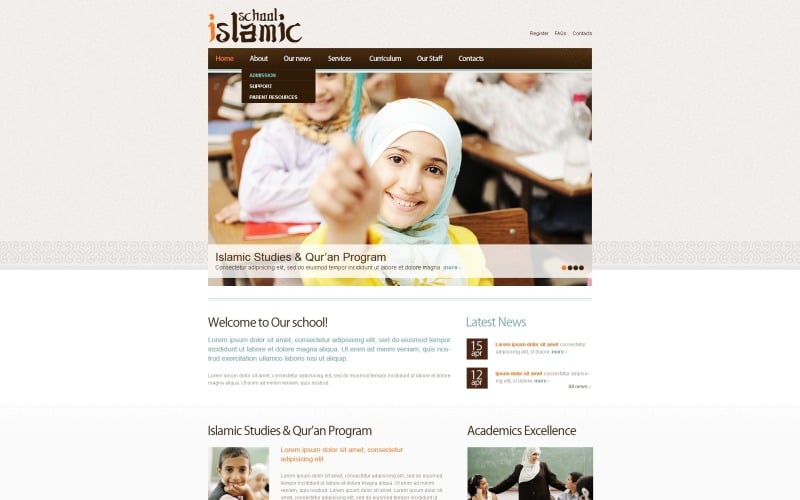 Ingyenes Iszlám Szociális Központ WordPress téma és weboldal sablon