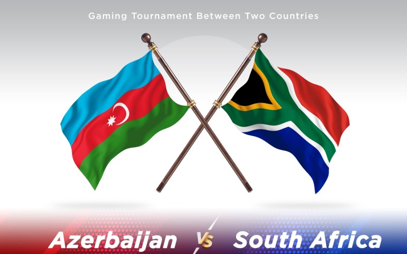 L'Azerbaïdjan contre l'Afrique du Sud deux drapeaux