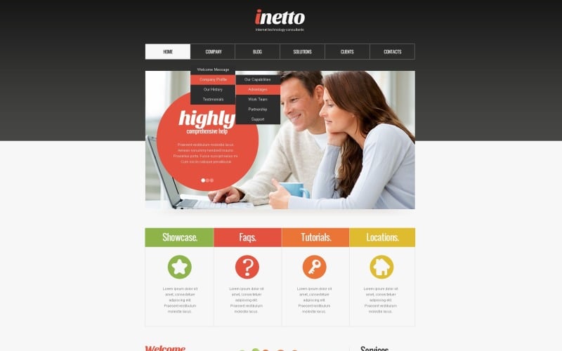 Layout e modello di sito Web WordPress gratuito