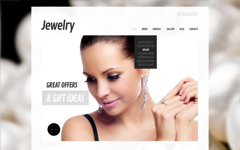 Plantilla de sitio web y tema de WordPress sensible a las joyas gratis