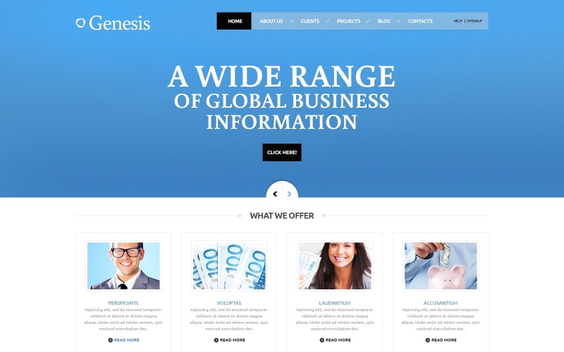 Zdarma investiční strategie Šablona WordPressu a webové stránky