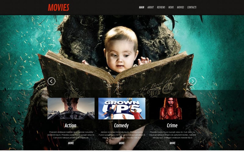 Безкоштовна адаптивна тема WordPress для веб-сайту з фільмами