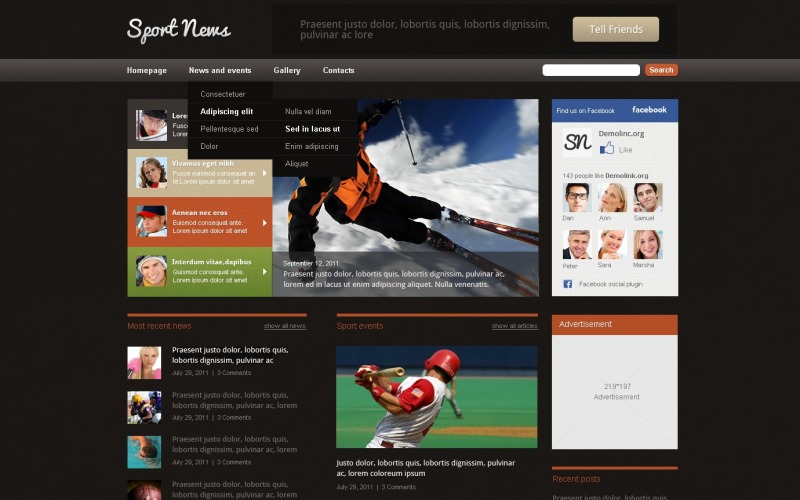 Bezplatné zpravodajský portál WordPress Design