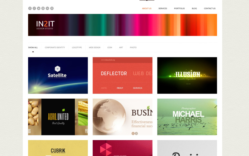 Darmowy minimalistyczny motyw WordPress dla studia projektowego