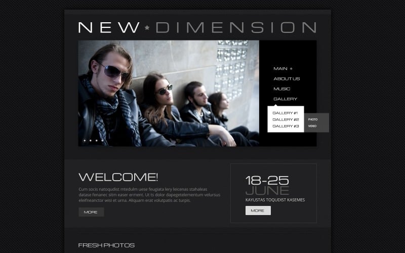 Darmowy nowoczesny motyw WordPress dla zespołu muzycznego