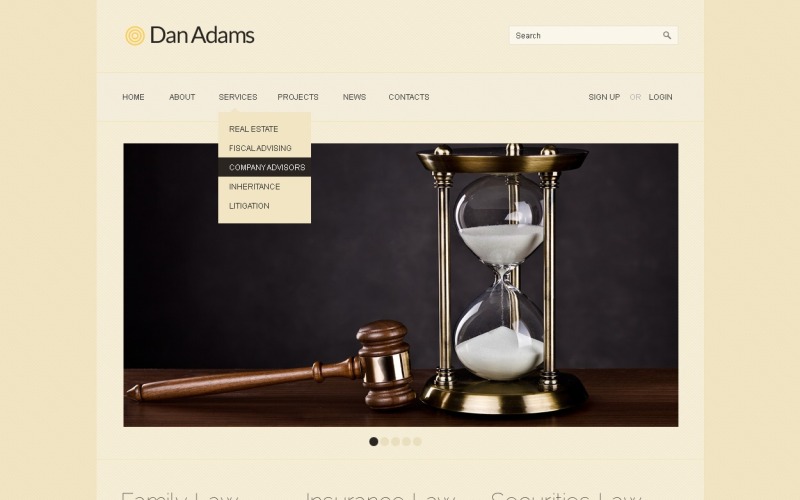 Gratis advokat -tema för WordPress