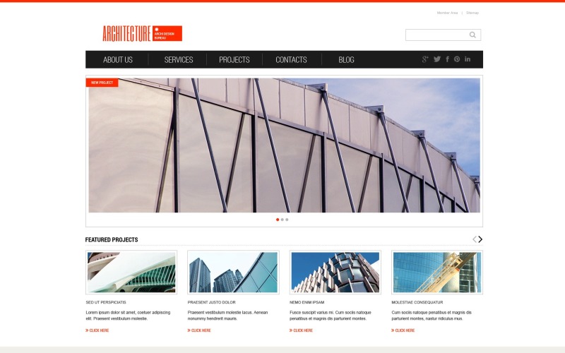 Gratis lichtarchitectuurthema voor WordPress