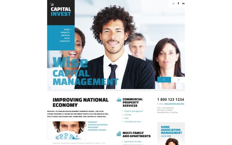 Gratis Light Investment Company WordPress-lay-out