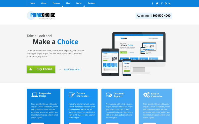 Gratis lyhörd tema för mild webbdesign för WordPress