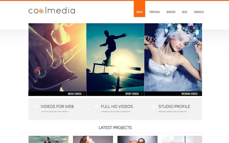 Ingyenes minimalista videólabor WordPress téma