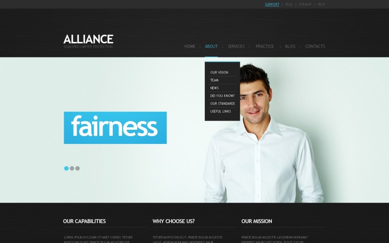 Ingyenes törvény WordPress sablon