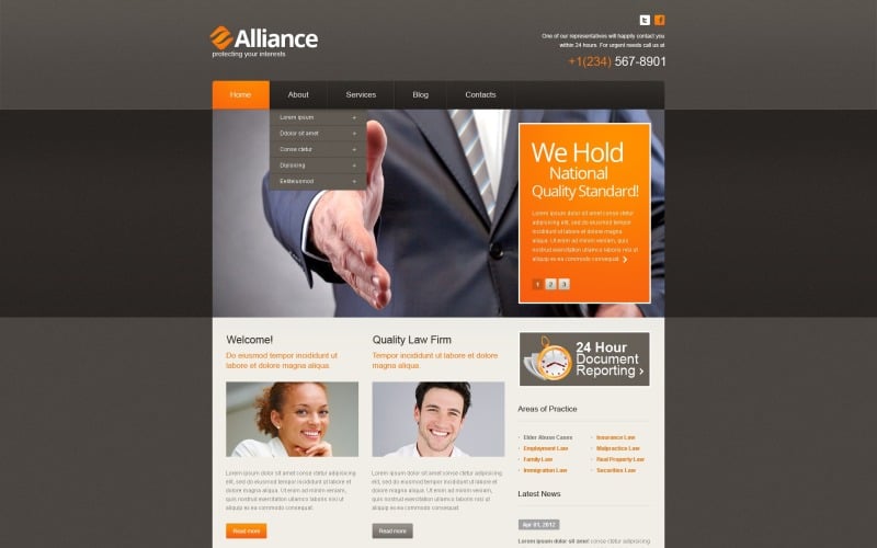 Kostenloses Kanzlei-Theme für WordPress