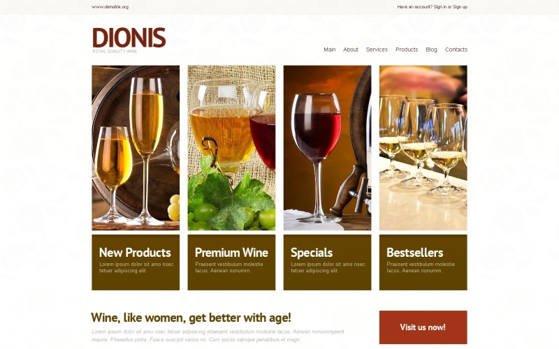 Kostenloses Light Wine Theme für WordPress