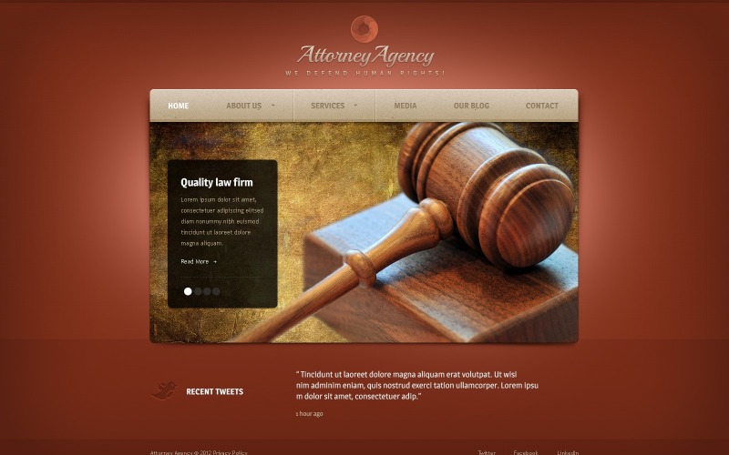 Kostenloses WordPress-Website-Theme und -Vorlage für Anwaltskanzleien