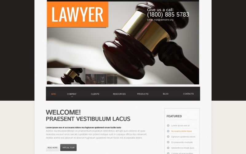 Plantilla WordPress gratuita para bufetes de abogados