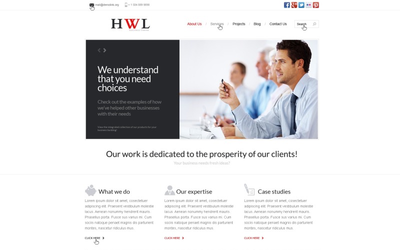 Tema gratuito de WordPress para agencia de marketing