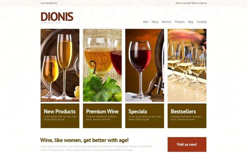 Tema Light Wine grátis para WordPress