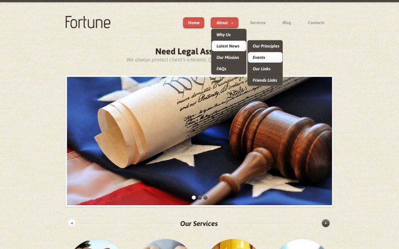 Thème WordPress gratuit pour la pratique juridique et modèle de site Web