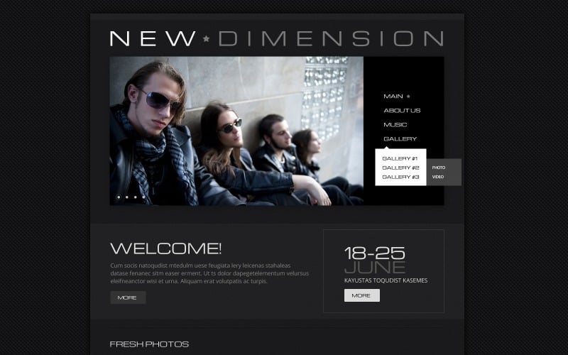 Thème WordPress moderne gratuit pour groupe de musique