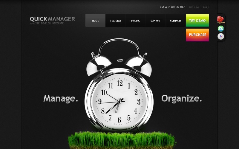 Ücretsiz Yönetim Şirketi WordPress Teması - QuickManager