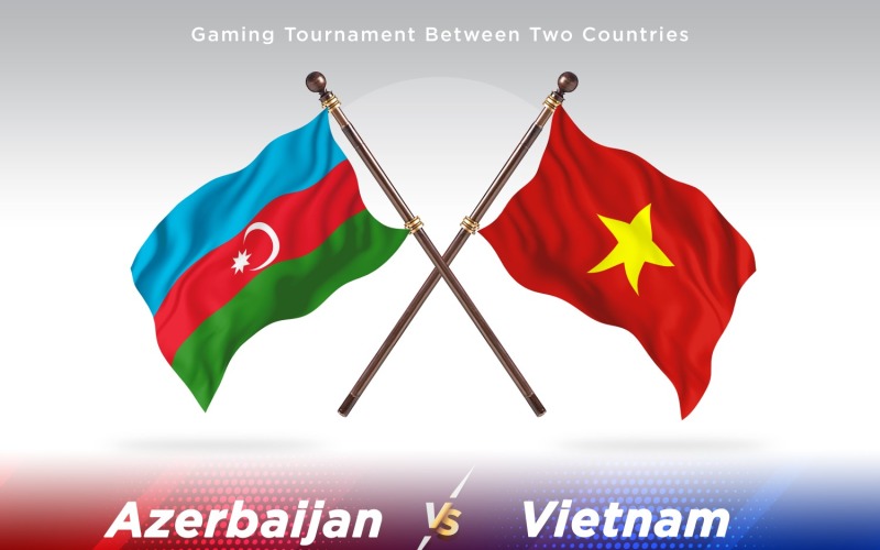 Azerbaijão contra Vietnã Two Flags