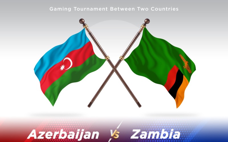 Azerbaijão contra Zâmbia Two Flags