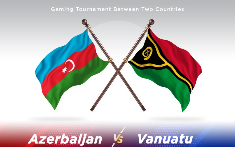 Azerbeidzjan versus Vanuatu Two Flags