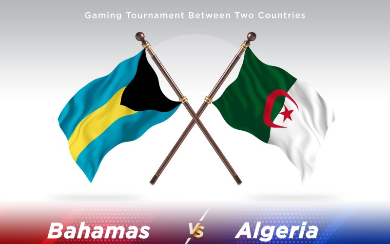 Bahamas contre Algérie deux drapeaux